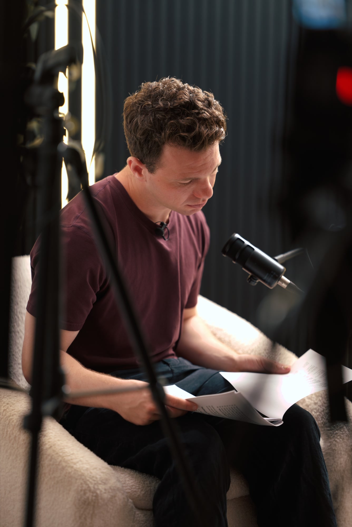 Behind the scenes with the camera operator on set