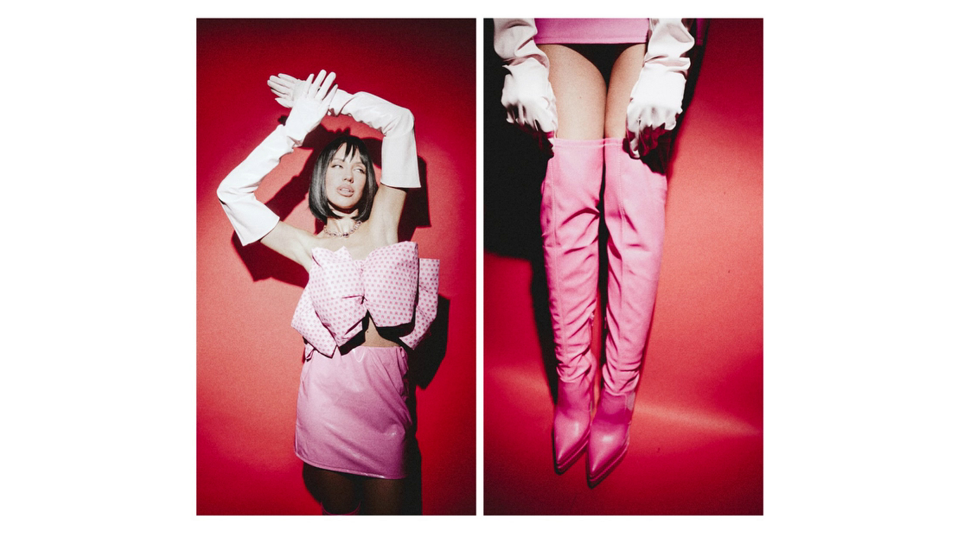 Styled pink birthday studio shoot with balloons
