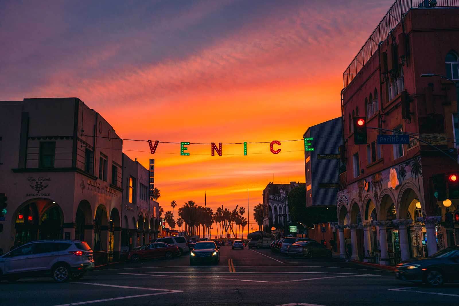 Venice sunset, Los Angeles