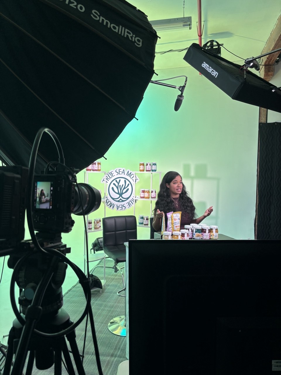 TikTok Live production setup — True Sea Moss